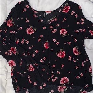 Long-sleeve floral shirt